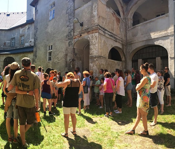Návštevníci hradu Ľupča